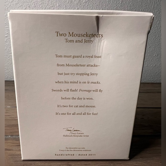 Hallmark NEW 2011 “Two Mouseketeers” Tom and Jerry- 2 Christmas Ornaments - Picture 11 of 11